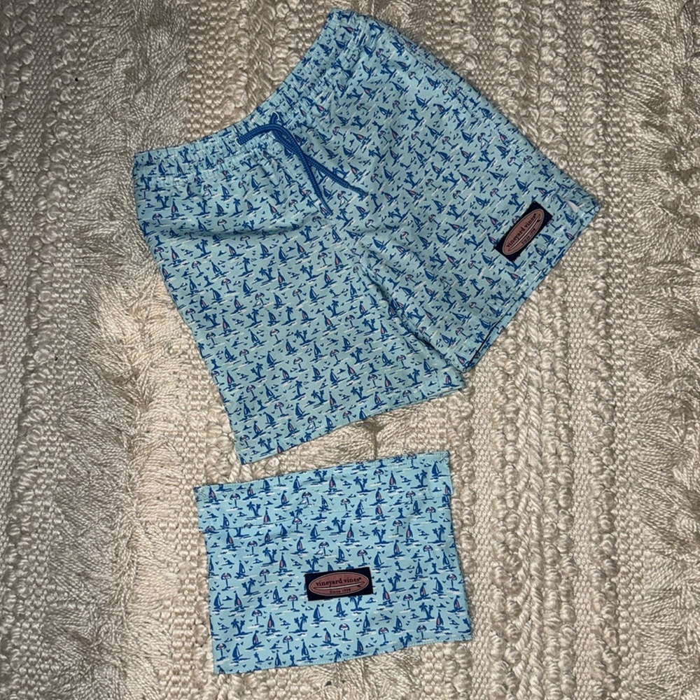 Vineyard Vines Chappy Print Swim Trunks - Picture 2 of 10